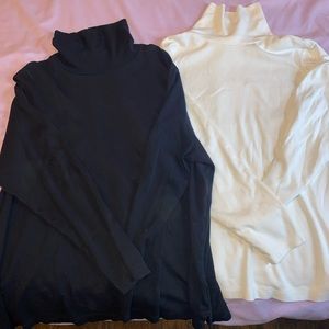 Land’s End turtlenecks.